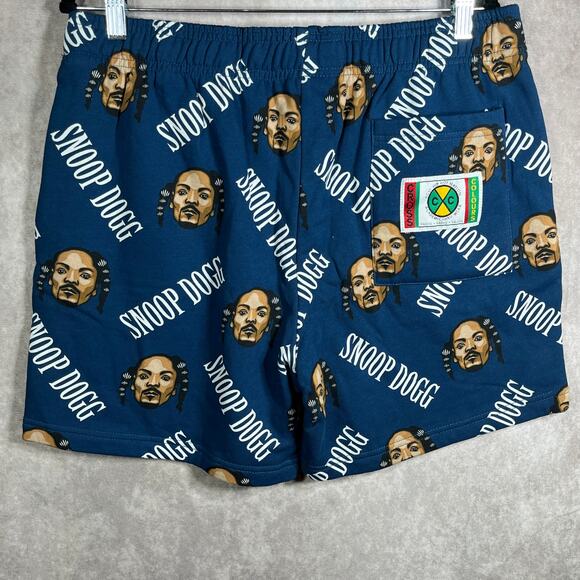 Cross Colours Snoop Dog Sweatshorts Mens Large Blue Drawstring Novelty Rap Y2K - Picture 7 of 11